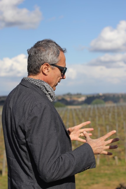 Winemaker Paolo Giusti in his vineyard